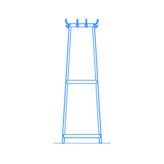 Furniture Coat Rack Hat Stand Ermont Coat Rack Outline Drawing Svg Vector, Free Vectors File